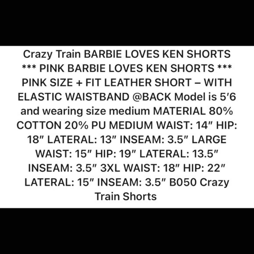 Crazy Train Barbie Love Ken Shorts